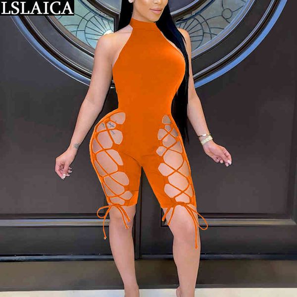 fashion jumpsuit woman summer hollow out criss-cross lace up slim club outfits for women solid party women's 210520, Black;white
fashion jumpsuit woman summer hollow out criss-cross lace up slim club outfits for women solid party women's 210520, Black;white