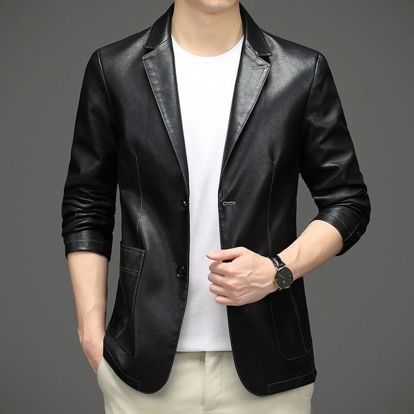 men's suits & blazers men's leather fine for spring, casual jacket fashion, leisure clothes, 0szr, White;black
men's suits & blazers men's leather fine for spring, casual jacket fashion, leisure clothes, 0szr, White;black