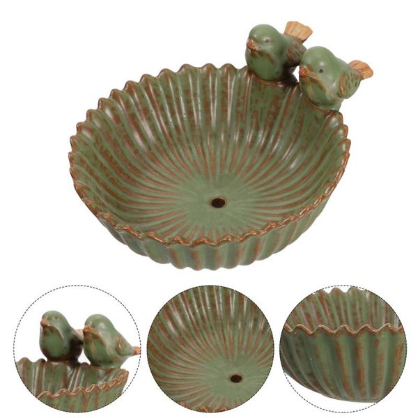 other bird supplies 1pc feeding container ceramic dish household plants