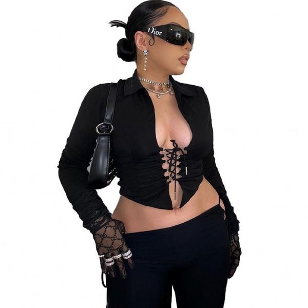 black color tees shirt women lace up hollow stretch skinny short fashion corset slim street style female t shirts 2021 women's t-s, White
black color tees shirt women lace up hollow stretch skinny short fashion corset slim street style female t shirts 2021 women's t-s, White
