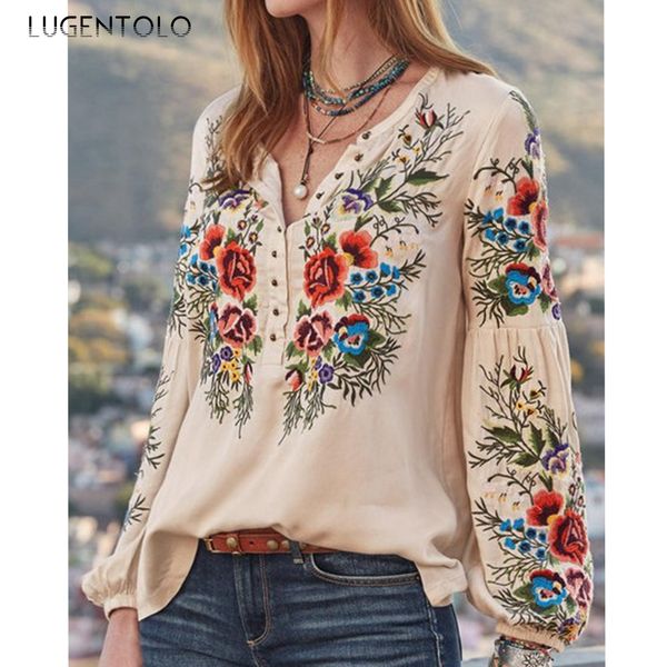 lugentolo womens and blouses plus size long lantern sleeve print v-neck spring summer casual fashion loose womens blouses, White
lugentolo womens and blouses plus size long lantern sleeve print v-neck spring summer casual fashion loose womens blouses, White
