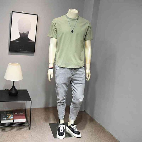 high end fashion curved hem round neck short sleeve t-shirt men's summer 2021 new casual ins t-shirt, White;black
high end fashion curved hem round neck short sleeve t-shirt men's summer 2021 new casual ins t-shirt, White;black