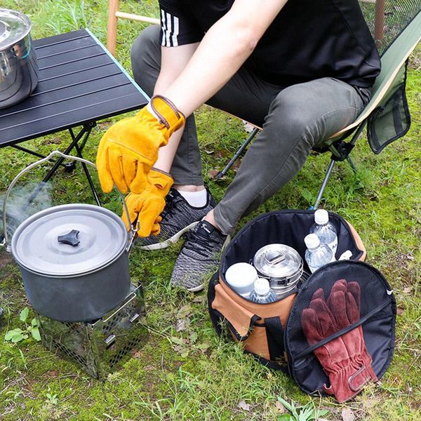 storage bags 32cm waterproof thickened bag round camping cookware handbag portable picnic kitchenware organizer with mesh
storage bags 32cm waterproof thickened bag round camping cookware handbag portable picnic kitchenware organizer with mesh