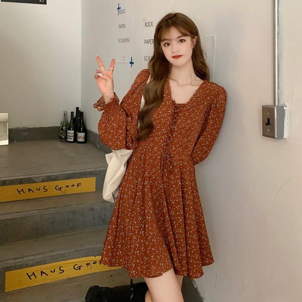 casual dresses autumn 2021 vintage midi for women all-match drawstring vestido slim long sleeve french floral print robe femme, Black;gray
casual dresses autumn 2021 vintage midi for women all-match drawstring vestido slim long sleeve french floral print robe femme, Black;gray
