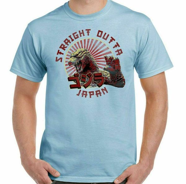 godzilla t-shirt straight outta japan men funny inspired compton dinosaur top, White;black
godzilla t-shirt straight outta japan men funny inspired compton dinosaur top, White;black