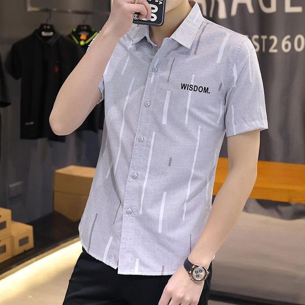 men's casual shirts summer youth all-match shirt simplicity business lapel short sleeve handsome cardigan floral comfortable straight, White;black
men's casual shirts summer youth all-match shirt simplicity business lapel short sleeve handsome cardigan floral comfortable straight, White;black