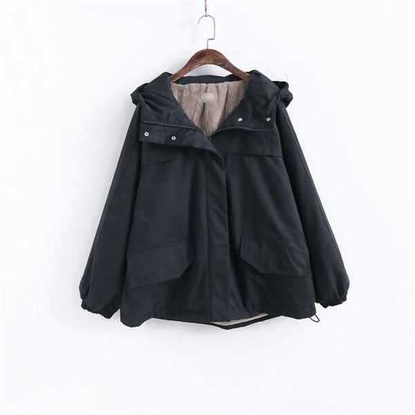 women's trench coats plus-thick loose-fitting casual jacket in the long autumn and winter pie to overcome windshield, Tan;black
women's trench coats plus-thick loose-fitting casual jacket in the long autumn and winter pie to overcome windshield, Tan;black