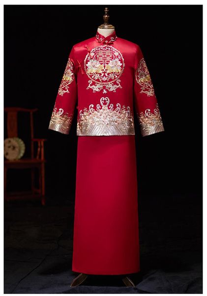 men embroidery tang suit male red cheongsam toast costumes grooms dress jacket traditional chinese style wedding qipao ethnic clothing
men embroidery tang suit male red cheongsam toast costumes grooms dress jacket traditional chinese style wedding qipao ethnic clothing