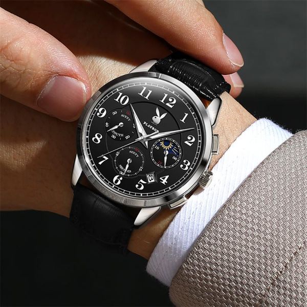 wristwatches men sport watch chronograph fashion leather strap multifunction quartz watches waterproof wristwatch reloj hombre, Slivery;brown
wristwatches men sport watch chronograph fashion leather strap multifunction quartz watches waterproof wristwatch reloj hombre, Slivery;brown