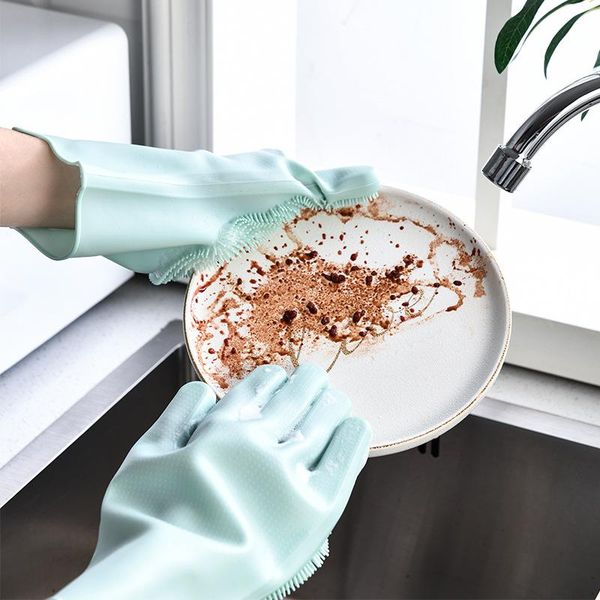 1pair kitchen silicone dishwashing gloves multicolor thickening insulation cleaning fruit housework disposable
1pair kitchen silicone dishwashing gloves multicolor thickening insulation cleaning fruit housework disposable