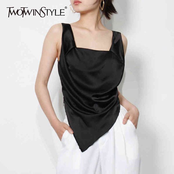 minimalist black vest for women square collar sleeveless irregular hem vests female fashion summer clothing 210524, White
minimalist black vest for women square collar sleeveless irregular hem vests female fashion summer clothing 210524, White