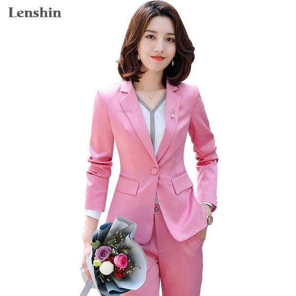 women's suits & blazers lenshin 2 piece set women pant office lady work wear solid formal female soft single button blazer with flares, White;black
women's suits & blazers lenshin 2 piece set women pant office lady work wear solid formal female soft single button blazer with flares, White;black