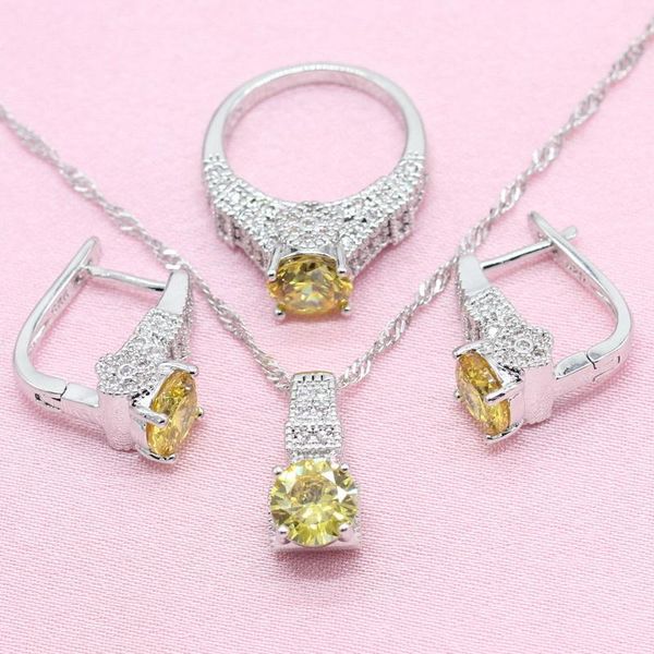 wedding jewelry sets yellow round 925 silver women 5 colors hoop earrings necklace ring fashion gift box, Slivery;golden
wedding jewelry sets yellow round 925 silver women 5 colors hoop earrings necklace ring fashion gift box, Slivery;golden