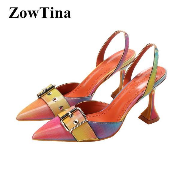 dress shoes colorful gradient women slingback pumps buckle pointed toe high heels summer sandals design party zapatos mujer, Black
dress shoes colorful gradient women slingback pumps buckle pointed toe high heels summer sandals design party zapatos mujer, Black