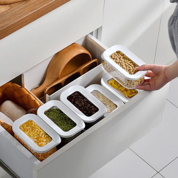 spice plastic kitchen sealed household can storage box transparent nut tea pot grain
spice plastic kitchen sealed household can storage box transparent nut tea pot grain