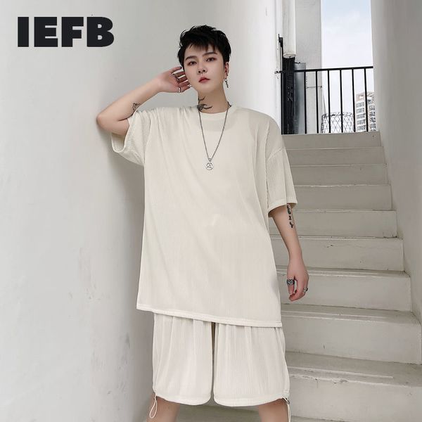 iefb summer solid wrinkle o-neck short sleeve t-shirt + causal elastic waist shorts men's two pieces set sport cloth 9y7219 210524, Gray
iefb summer solid wrinkle o-neck short sleeve t-shirt + causal elastic waist shorts men's two pieces set sport cloth 9y7219 210524, Gray