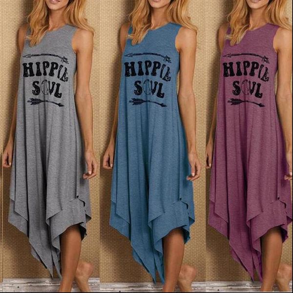 women dress casual summer hippie soul print long loose sleeveless o neck double layer irregular hem maxi, Black;gray
women dress casual summer hippie soul print long loose sleeveless o neck double layer irregular hem maxi, Black;gray