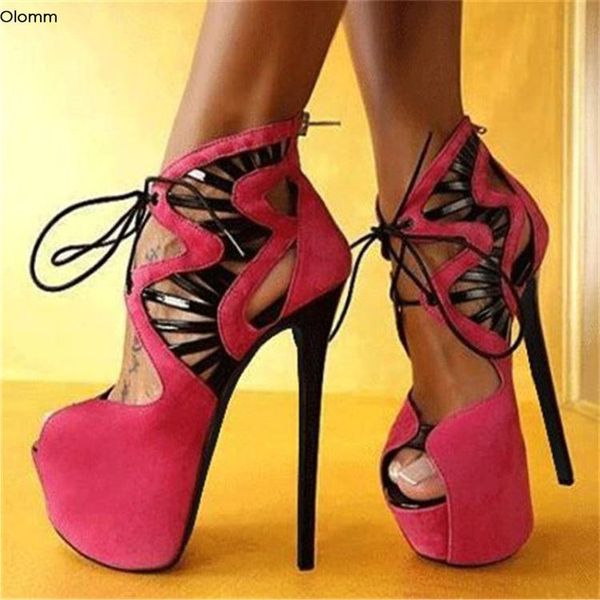 olomm fashion women platform sandals stiletto heels open toe gorgeous pink party shoes us plus size 5-15, Black
olomm fashion women platform sandals stiletto heels open toe gorgeous pink party shoes us plus size 5-15, Black