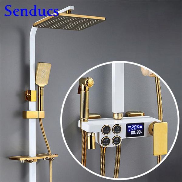 bathroom shower set senducs white gold bathtub mixer faucets luxury thermostatic system rainfall digital sets
bathroom shower set senducs white gold bathtub mixer faucets luxury thermostatic system rainfall digital sets