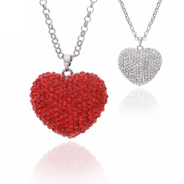 white and red crystal pendent necklace for women with 70cm long chain lover gift kingdom heart sora romantic pendant necklaces, Silver
white and red crystal pendent necklace for women with 70cm long chain lover gift kingdom heart sora romantic pendant necklaces, Silver