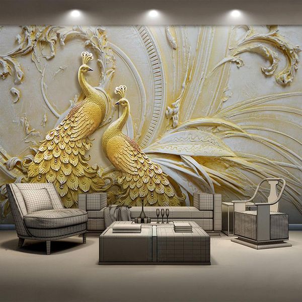 wallpapers 3d custom mural wallpaper for walls stereoscopic embossed golden peacock background wall painting living room bedroom home decor
wallpapers 3d custom mural wallpaper for walls stereoscopic embossed golden peacock background wall painting living room bedroom home decor