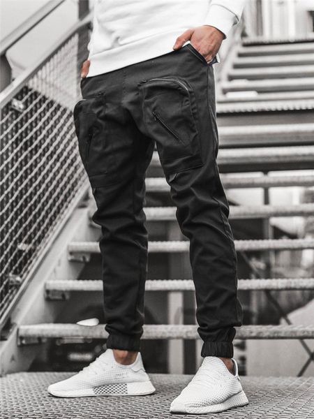 style fashion casual joggers mens sporty fitness workout trousers male trend sportswear multi-pocket zipper track pants men's, Black
style fashion casual joggers mens sporty fitness workout trousers male trend sportswear multi-pocket zipper track pants men's, Black