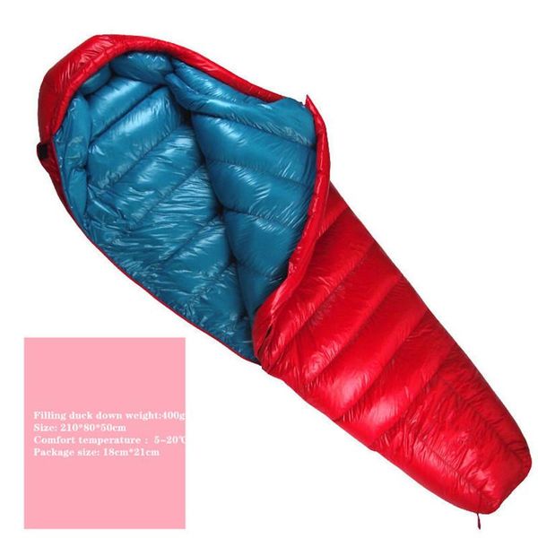 sleeping bags outdoor bag mummy style filling duck down 400g ultralight portable for travel hiking camping equipment
sleeping bags outdoor bag mummy style filling duck down 400g ultralight portable for travel hiking camping equipment