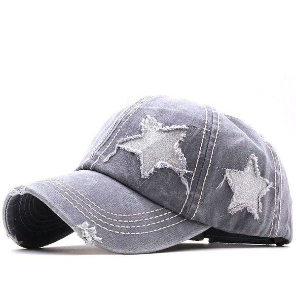 new ripped sparkling style woven hat with hair extensions flash five-pointed star baseball cap washed distressed female, Blue;gray
new ripped sparkling style woven hat with hair extensions flash five-pointed star baseball cap washed distressed female, Blue;gray