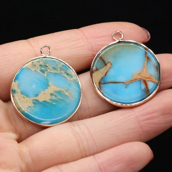 charms 2021 selling natural stone pendant blue ocean mine round for making diy necklace accessories size 22x22mm gifts, Bronze;silver
charms 2021 selling natural stone pendant blue ocean mine round for making diy necklace accessories size 22x22mm gifts, Bronze;silver