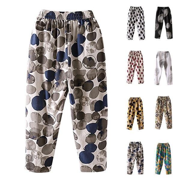 women's pants & capris women casual harem cotton linen large size string side pocket vintage floral printed trousers summer, Black;white
women's pants & capris women casual harem cotton linen large size string side pocket vintage floral printed trousers summer, Black;white