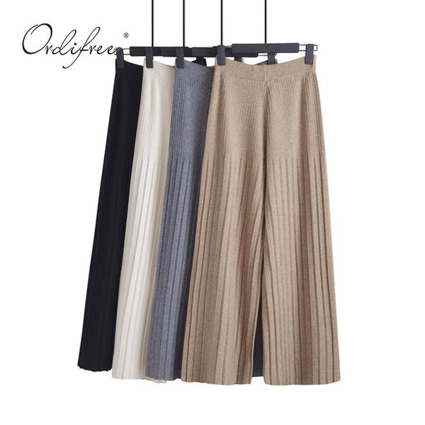women's pants & capris ordi2021 summer pleated women wide leg high waist elastic knitted casual loose trousers, Black;white
women's pants & capris ordi2021 summer pleated women wide leg high waist elastic knitted casual loose trousers, Black;white
