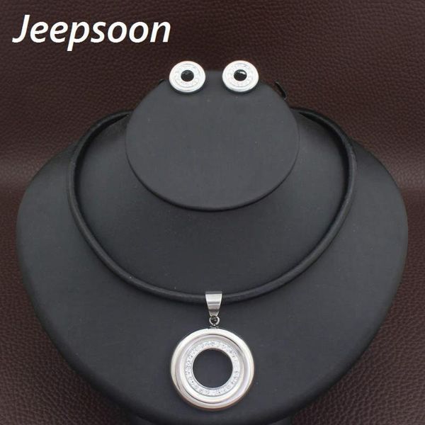 earrings & necklace wholesale fashion stainless steel jewelry big pendant round chain set for woman seihaccb, Silver
earrings & necklace wholesale fashion stainless steel jewelry big pendant round chain set for woman seihaccb, Silver