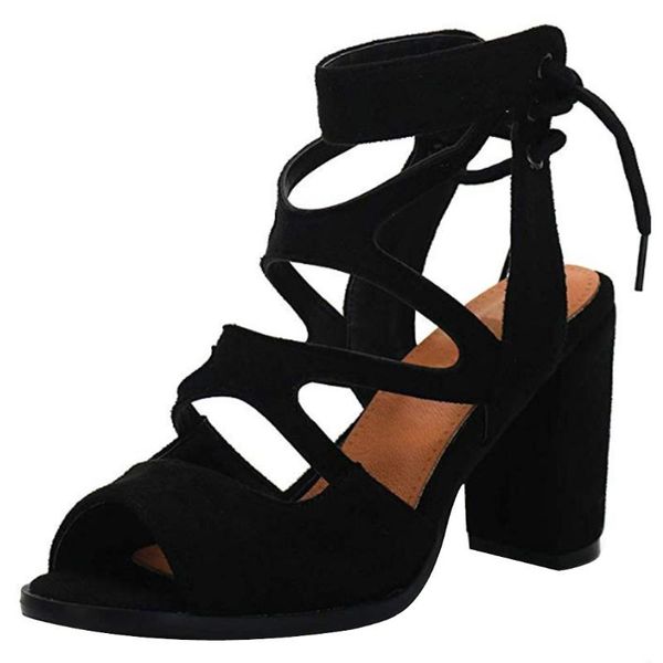 women summer sandals buckle woman fish mouth thick high heels ladies back straps shoes casual female hollow sandalias, Black
women summer sandals buckle woman fish mouth thick high heels ladies back straps shoes casual female hollow sandalias, Black