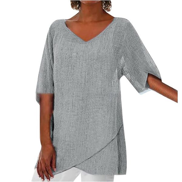 women's t-shirt tshirt women casual plus size cotton linen loose half sleeve solid haut camiseta mujer harajuku t shirt, White
women's t-shirt tshirt women casual plus size cotton linen loose half sleeve solid haut camiseta mujer harajuku t shirt, White