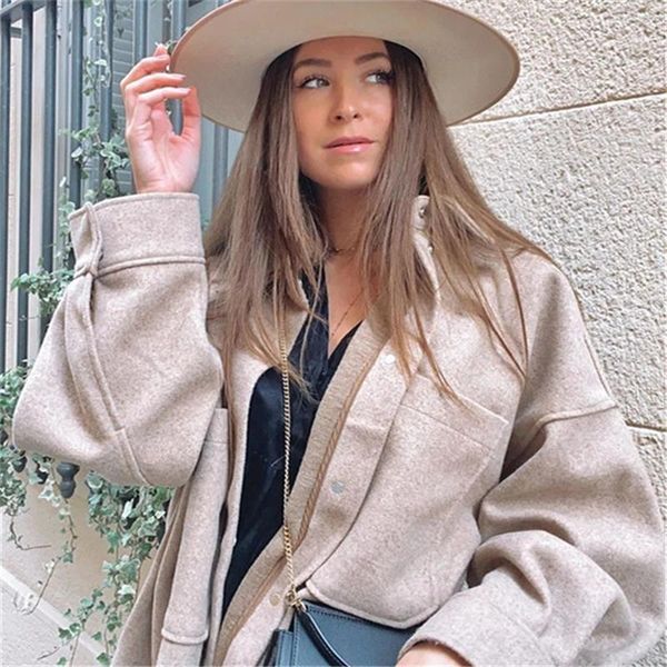 women's jackets 2021 autumn winter vintage women camel woolen fashion elegant long coats loose girls streetwear ladies chic outwear, Black;brown
women's jackets 2021 autumn winter vintage women camel woolen fashion elegant long coats loose girls streetwear ladies chic outwear, Black;brown