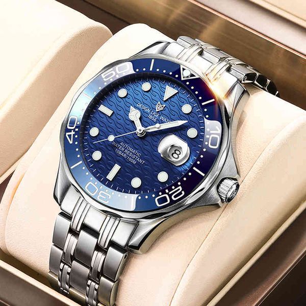 luxury luck design men 2021 mechanical watches all steel gmt brand saffierglas reloj hombre + gift box, Slivery;brown
luxury luck design men 2021 mechanical watches all steel gmt brand saffierglas reloj hombre + gift box, Slivery;brown