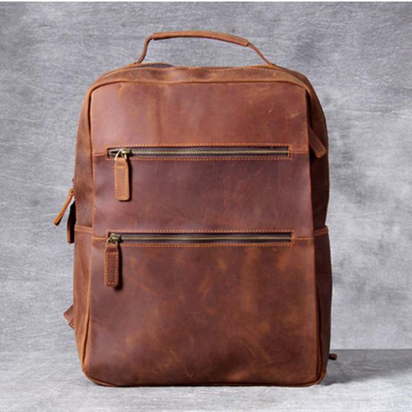 backpack large capacity retro crazy horse leather men's schoolbag original first layer lapmen travel bag
backpack large capacity retro crazy horse leather men's schoolbag original first layer lapmen travel bag