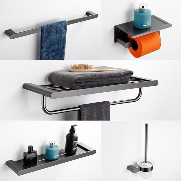 bath accessory set hardware 304 stainless steel bathroom accessories towel rack/bar toilet brush holder corner shelf soap dish gun grey
bath accessory set hardware 304 stainless steel bathroom accessories towel rack/bar toilet brush holder corner shelf soap dish gun grey