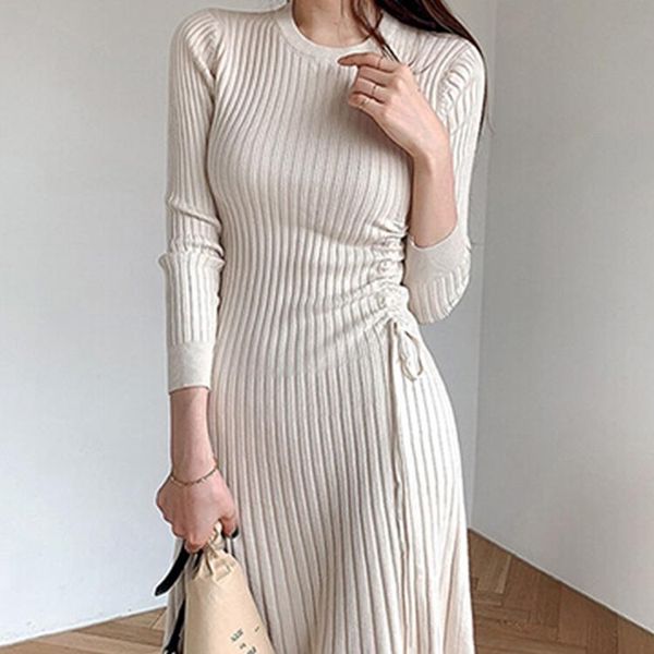 fashion autumn winter women dress knitting high waist drawstring bottoming elasticity ladies midi dresses harujuku vestido casual, Black;gray
fashion autumn winter women dress knitting high waist drawstring bottoming elasticity ladies midi dresses harujuku vestido casual, Black;gray