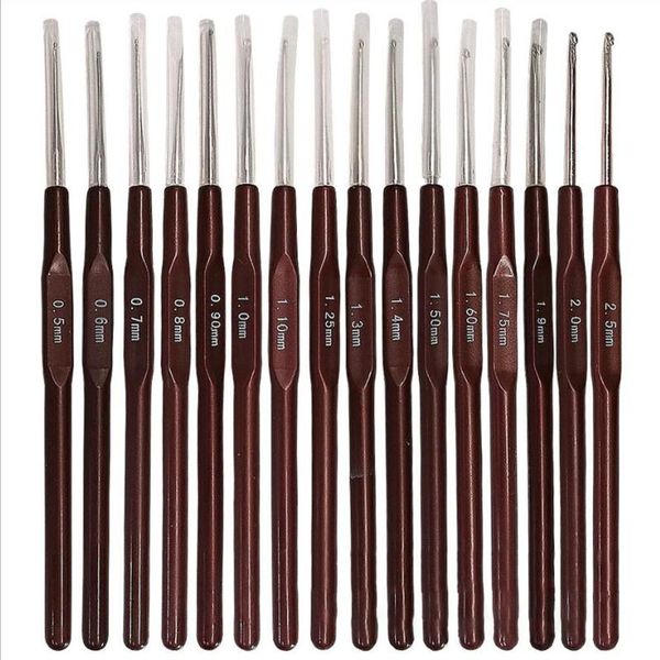 16pcs plastic handle crochet hooks knitting needles set crochetings and knittings 0.5mm-2.5mm 16 size sewing notions & tools, Black
16pcs plastic handle crochet hooks knitting needles set crochetings and knittings 0.5mm-2.5mm 16 size sewing notions & tools, Black