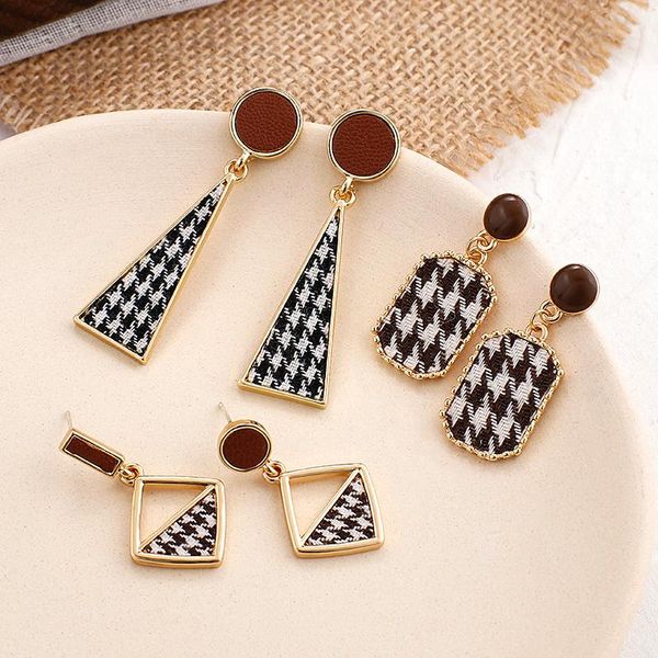 dangle & chandelier lifefontier korean vintage black white plaid cloth geometric drop earrings lattice fabric statement earring trendy jewel, Silver
dangle & chandelier lifefontier korean vintage black white plaid cloth geometric drop earrings lattice fabric statement earring trendy jewel, Silver
