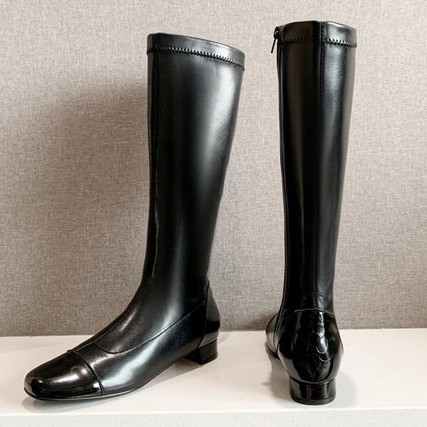 boots 2021 arrival cow leather knee high thick low heels round toe ladies shoes winter black brown color women
boots 2021 arrival cow leather knee high thick low heels round toe ladies shoes winter black brown color women