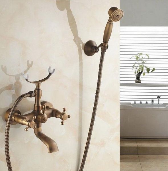 antique brass dual cross handles wall mounted clawfoot tub filler mixer faucet bathrom shower tap with bracket holder atf155 bathroom sets
antique brass dual cross handles wall mounted clawfoot tub filler mixer faucet bathrom shower tap with bracket holder atf155 bathroom sets
