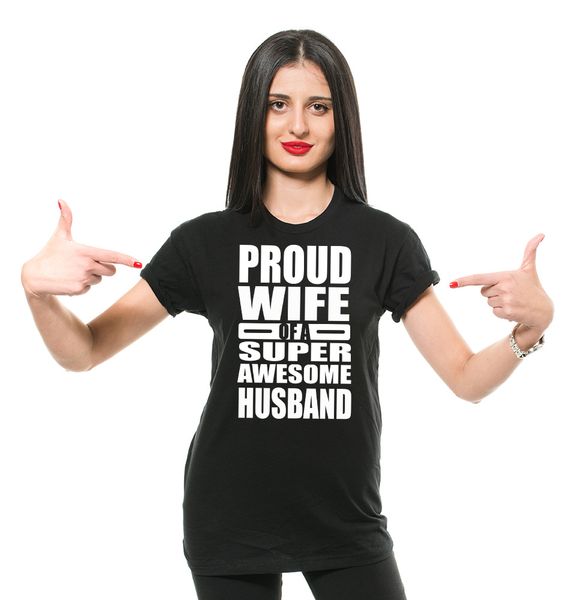 proud wife t-shirt tee shirt gift for wife birthday gift t-shirt funny t, White;black
proud wife t-shirt tee shirt gift for wife birthday gift t-shirt funny t, White;black