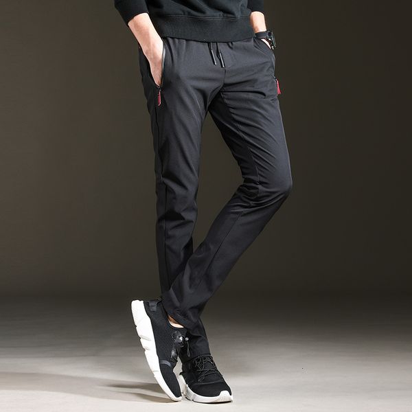 men's pants ice silk casual summer thin air conditioning trend slim loose quarter sweatpants, Black
men's pants ice silk casual summer thin air conditioning trend slim loose quarter sweatpants, Black