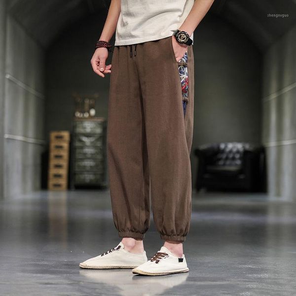 mrgb men's casual oversize pants 2021 fashion cotton linen trousers chinese style vintage male clothing, Black
mrgb men's casual oversize pants 2021 fashion cotton linen trousers chinese style vintage male clothing, Black