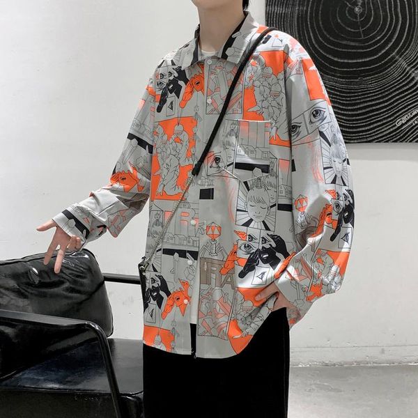 men's casual shirts 2021 autumn fun print for men street hip hop long sleeve shirt harajuku designer couple clothes chemise homme, White;black
men's casual shirts 2021 autumn fun print for men street hip hop long sleeve shirt harajuku designer couple clothes chemise homme, White;black