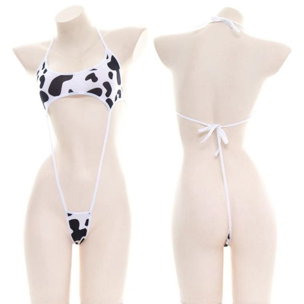 one-piece suits women anime cute milk cow print bikini bodysuit halter backless micro jumpsuit strappy erotic cosplay lingerie
one-piece suits women anime cute milk cow print bikini bodysuit halter backless micro jumpsuit strappy erotic cosplay lingerie