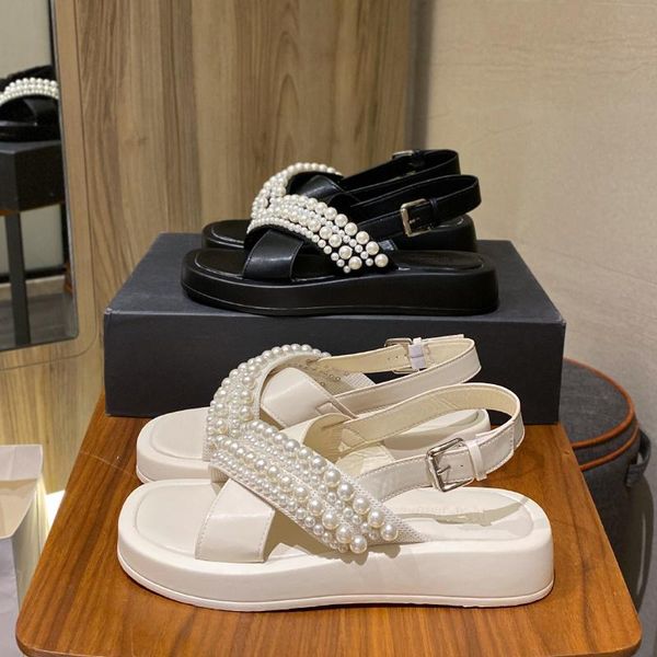 sandals summer roman style buckle exquisite pearl thick-soled non-slip wear-resistant ladies large size 35-40., Black
sandals summer roman style buckle exquisite pearl thick-soled non-slip wear-resistant ladies large size 35-40., Black