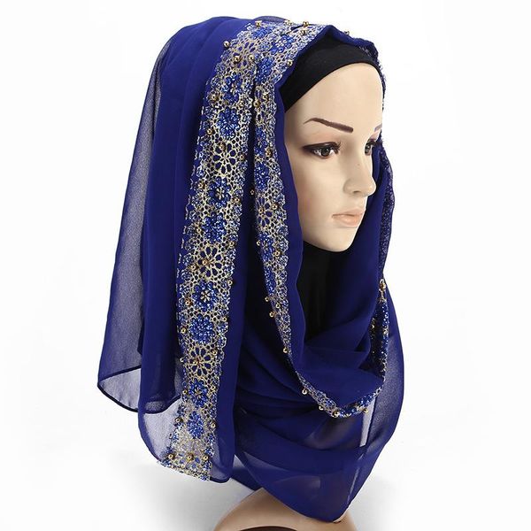 scarves muslim chiffon hijabs ladies elegant handmade pearls lace flowers embroidery national style pure color 180*85cm decoration scarf, Blue;gray
scarves muslim chiffon hijabs ladies elegant handmade pearls lace flowers embroidery national style pure color 180*85cm decoration scarf, Blue;gray